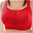 thumbnail image 1 of Sleep Bras for Women Full-Coverage Bra Feature V-Neck No Underwire Bra Style W-877 Red 44, 1 of 4