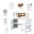 thumbnail image 2 of YUSAZENS Study Desk and Chair Set with Bookshelf, Bulletin Board & Cabinets, Ideal Learning Desk for Ages 3-8, Great for Homework & Playtime Activities, 2 of 7