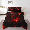 thumbnail image 1 of Erosebridal Magic Animal Bedding Toddler Comforter Set, Red Dragon Down Comforter, Boho Mandala Floral Decorative, Reversible, 1 of 7