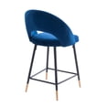 thumbnail image 2 of Plata Décor Velvet Stool with Black Metal legs, 2 of 4