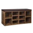 thumbnail image 1 of VASAGLE Banc à Chaussures, Banc de Rangement, Banc Porte-Chaussures, 10 Compartiments, Brun Rustique et Brun ULHS10BX, 1 of 6