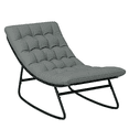 thumbnail image 1 of Outsunny Outdoor Rocking Chair w/ Cushion, Mesh Patio Chair, Dark Grey, 1 of 10