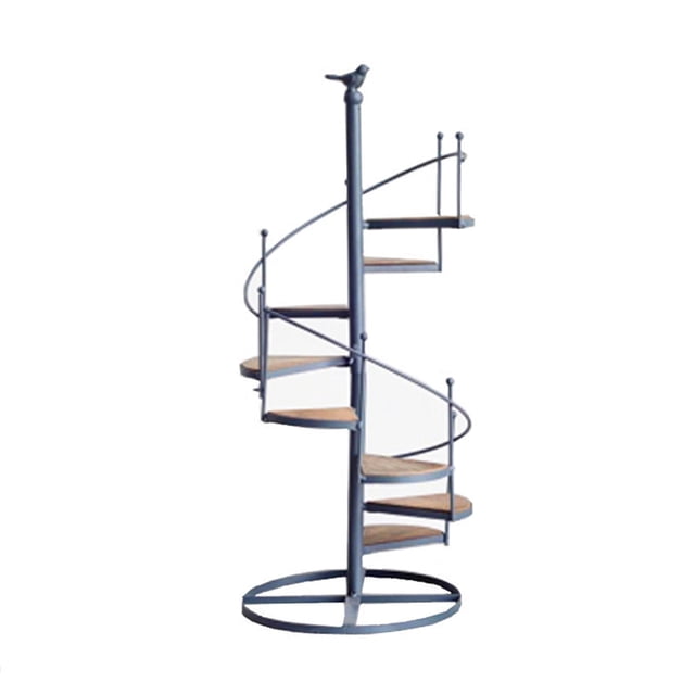 Amdohai Modern Decorative Wood and Iron Plant Rack Succulent Plants Shelf 8