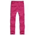 thumbnail image 2 of Gopune Pantalon de Ski Imperméable Coquille Souple pour Femmes Randonnée en Plein Air Doublé Polaire (Rose Rouge,2TG), 2 of 5