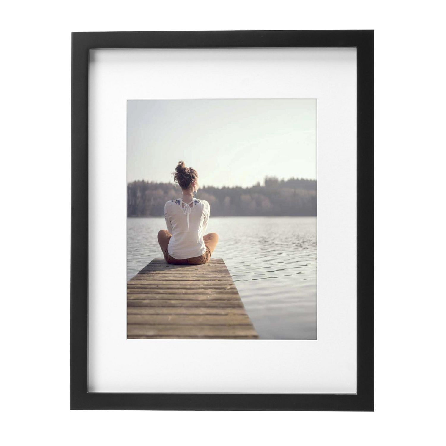 Cadre photo DesignOvation Gallery noir 27,9 cm x 35,6 cm avec passe-partout de 20,3 cm x 24,4 cm