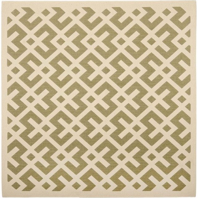 Safavieh Tapis de Cour Vert Intérieur Extérieur - Carré 4 Pieds