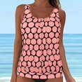 thumbnail image 2 of Gibobby Two Piece Tankini Bathing Suits for Women One Shoulder Swim Top with Bottom Swimsuits(Pink,M), 2 of 7