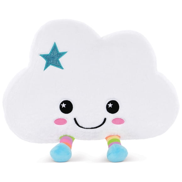iscream Coussin d'Accent en Peluche Arc-en-Ciel en Forme de Lettres 19 Pouces" x 6 Pouces" en Polaire Douce