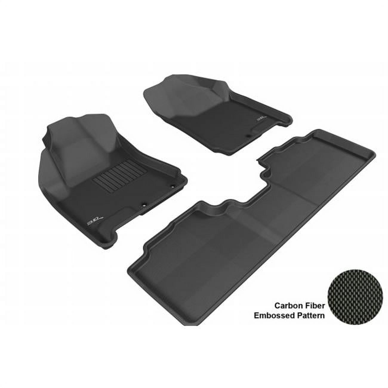 3D MAXpider L1CD00801509 CADILLAC SRX 2010-2014 KAGU BLACK R1 R2 Floor Mat