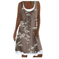 thumbnail image 1 of Robe en Denim pour Femmes Mode Femmes Décontractée à Imprimé Floral Ample Faux Deux Pièces Robe en Denim, 1 of 6