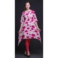 thumbnail image 3 of Bimba Hauts Imprimés Floraux Roses Grandiflora Roses pour Femmes Kurti Asymétrique Robe d'Été pour Filles Petit, 3 of 6