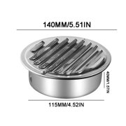 Amzcrzy Kitchen Supplies, Kitchen Utensils & Gadgets, 201 Stainless Steel Material Kitchen Range Hood Exhaust Port Circular Cover Efficient In Rainwater From Entering Flat head hood