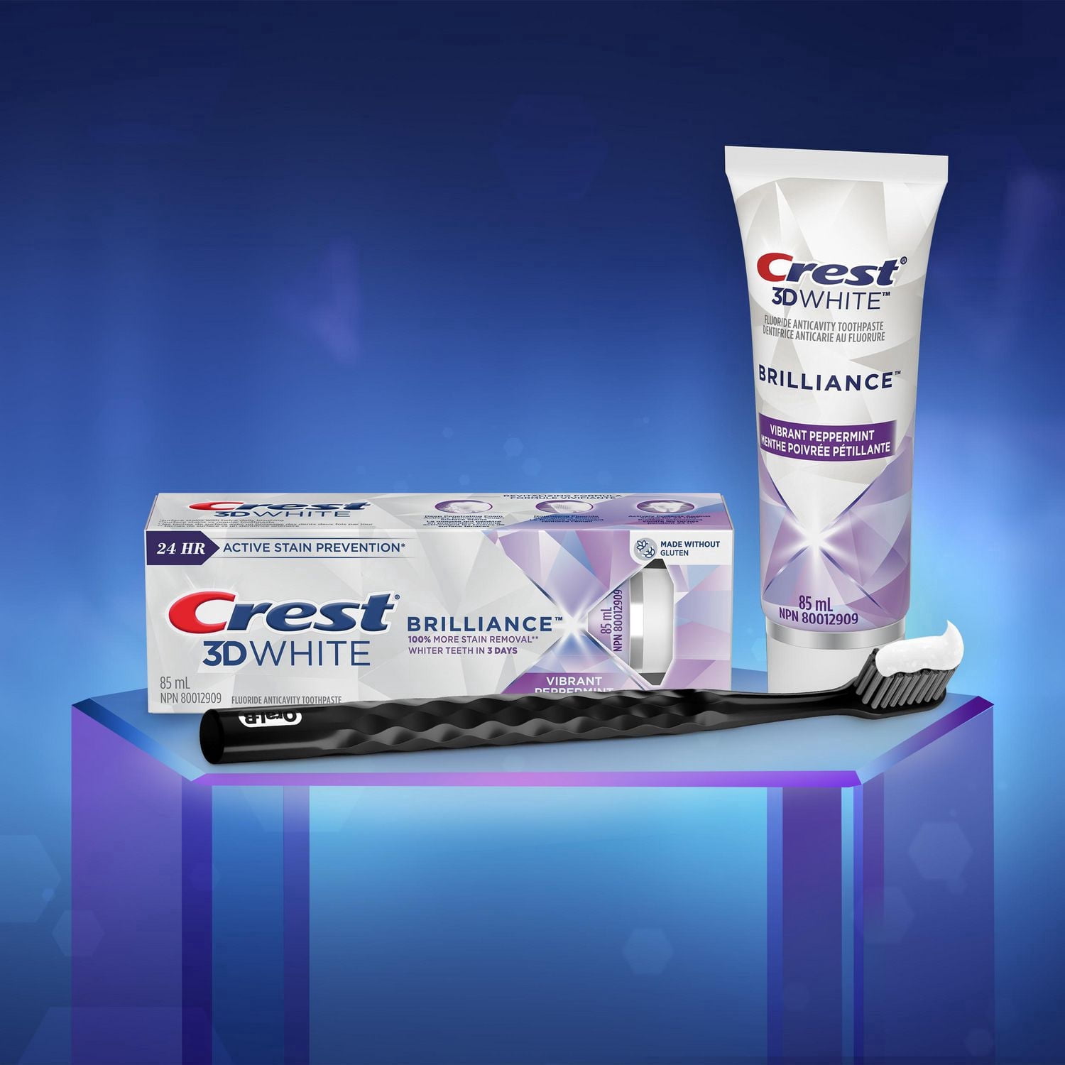 Crest 3D White Brillance Dentifrice Menthe Poivrée Pétillante 85ml