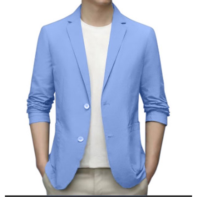 Rinsvye Spring Summer Men's Lightweight Jacket Suit for Men Summer Suit Jacket Casual Suit Men Stretch Slim Fit Button Casual Suits for Men Sport Coats