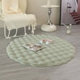 thumbnail image 1 of ABPWLY Round Plush Area Rug, 50x50cm Soft Shaggy Carpet for Bedroom Living Room, Non-Slip Backing, Multiple Colors, 19.69x19.69 Inches, Machine Washable, 1 of 5