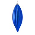 thumbnail image 1 of Vickerman M183202S 8 in. Blue Shiny Line Finial Ornament  4 per Bag, 1 of 3