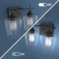 thumbnail image 4 of Costway 2-Light Wall Sconce Modern Bathroom Vanity Light Fixtures w/ Clear Glass Shade, 4 of 8