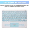 thumbnail image 5 of KOMI Wireless Keyboard Case with Touchpad for iPad 10.2" 9th 8th 7th Generation, Detachable Bluetooth Keyboard with Pencil Holder for iPad 10.2 Inch/iPad Air 10.5"(3rd Gen)/iPad Pro 10.5 in, Blue, 5 of 5