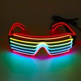 thumbnail image 1 of Labymos LED Glasses 3Colors Optional Light Up El Wire Neon Rave Glasses Twinkle Glowing Party, 1 of 6