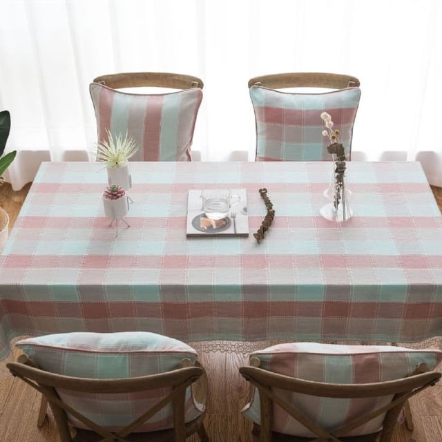 Nappe à Rayures Colorées Boho en Coton et Lin, Imperméable, Couvre-Table, Décoration de Table pour Salle à Manger, Restaurant, Fête