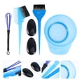 thumbnail image 3 of 5Pcs Hair Dye Tool Kit Plastic Blue Bowl Comb Brush for Home Salon Use, 3 of 8