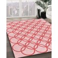 thumbnail image 3 of Ahgly Company Tapis de Zone Carré Lavable en Machine Intérieur Transitionnel Rouge Clair Rose, 4 Pieds Carré, 3 of 7