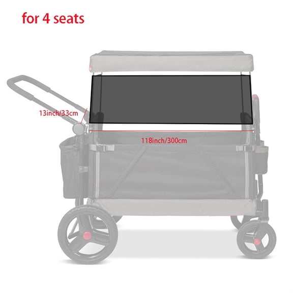 Filet Pare-Soleil pour Poussette-Wagon pour Wonderfold W4 W2, Housse en Filet Respirant, Protection Solaire, Sécurité en Filet Respirant, Antidérapant
