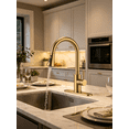 thumbnail image 3 of APPASO Brushed Gold Kitchen Faucet with Pull Down Sprayer, Stainless Steel Single Handle Bar Sink Faucet, 3 Spray Modes, 360° Swivel Spout, 3 of 18