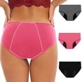 thumbnail image 2 of Culottes Menstruelles pour Femmes Flux Abondant, Culottes Réutilisables Anti-Fuites Post-Partum pour Incontinence Menstruelle 3 Pcs, 2 of 8