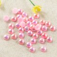 thumbnail image 4 of KLKCMS 100 Pcs Demi-Perle Perle Dos Plat 8 mm Scrapbooking pour Bricolage Rose, 4 of 9