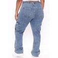 thumbnail image 2 of Birdeem Womens Solid Color Fashion Casual Loose Broad Leg Full Length Pants Jeans, 2 of 6