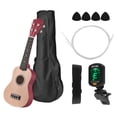 thumbnail image 2 of Yeacher 21 Inch Colored Acoustic Soprano Ukulele Ukelele Uke Kit Basswood with Carry Bag Uke Strap Strings Picks Tuner, 2 of 8