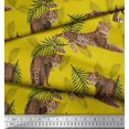 thumbnail image 3 of Soimoi Cotton Poplin Fabric Leaves & Leopard Animal Decor Fabric Printed Yard 56 Inch Wide, 3 of 3