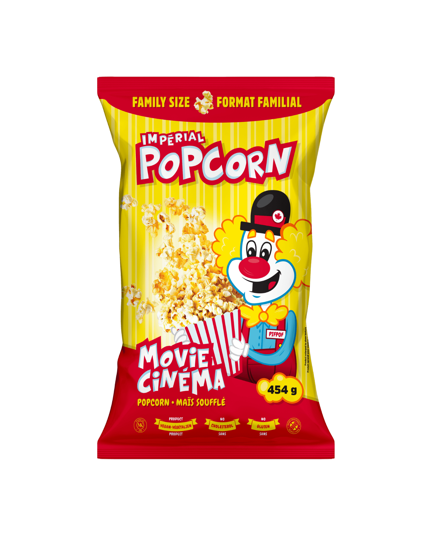 Imperial Popcorn, Movie Style Popcorn - Gluten , Cholesterol, Peanut, Dairy Free, Vegan, Kosher, Family Size, 454g