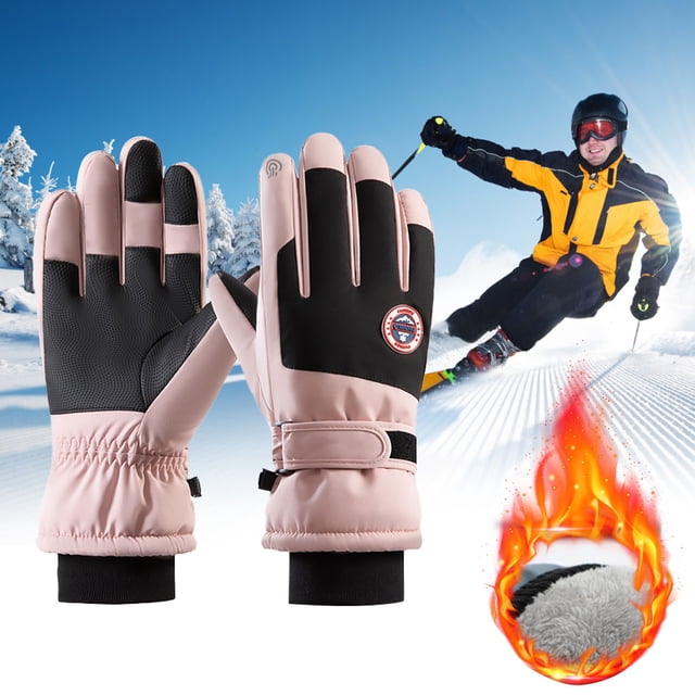 Winter Gloves Women Men Ski Gloves Thermal Warm Windproof Rainproof Cold Proof Ski Riding Warm Gloves Perfect for Cycling Running Hiking Freezer Work and Daily Activities