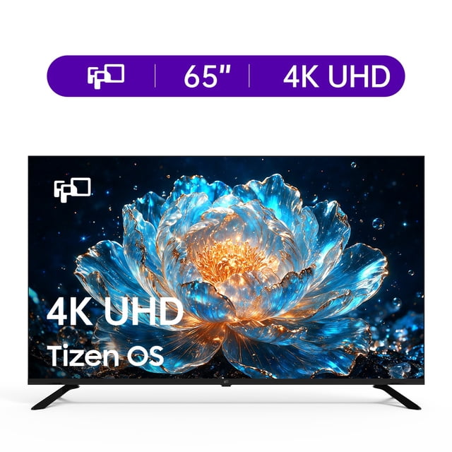 FPD 65-inch Smart TV, 4K UHD LED Television with Tizen OS, HDR10, Dolby Audio, Samsung TV Plus, Gaming Hub, AirPlay, SmartThings & Bixby Voice Control