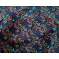 thumbnail image 4 of oneOone Silk Tabby Fabric Spiral & Floral Block Decor Fabric Printed BTY 42 Inch Wide, 4 of 4