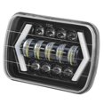 thumbnail image 3 of 300W 7in LED Car Headlight Aluminum Shell Square Front Lamp Fits for Jeep Wrangler, 3 of 9