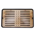 thumbnail image 2 of TOPINCN Serving Tray, Teapot Mat Tea Accessories Bamboo Panel Durable Melamine Base For Home Office, 2 of 8