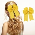 thumbnail image 1 of Iumwxz 6-inch Ribbed Satin Fishtail Double Layered Ribbon Bow Hair Clip For Children's Hair Accessories Hair Clip, 1 of 7