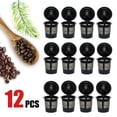 thumbnail image 1 of 12 PCS Reusable K Cups For 2.0 and 1.0 Brewers  Fit For Easy To Use Refillable Single Cup Coffee Filters - Eco Friendly Stainless Steel Mesh Filter, 1 of 5