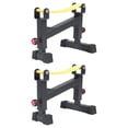 thumbnail image 4 of jinwen 2Pcs Deadlift Racks Barbells Jack 5 Level Easily Load Deadlift Yellow Strap, 4 of 9