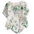 thumbnail image 2 of SMihono T-Shirt Surdimensionné pour Femmes Mode Femme Décontracté Col Rond Blouse Imprimée T-Shirt à Manches Courtes Hauts d'Été Hauts Décontractés d'Été pour Femmes, 2 of 4
