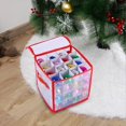 thumbnail image 4 of Christmas decor Christmas Ornament Storage Box Christmas Tree Ornament Organizer Hard Plastic Storage Container with Dividers Design Case for Seasons Christmas Ornaments, 4 of 9