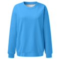 thumbnail image 5 of WEAIXIMIUNG Robe Chandail en Molleton Grande Taille pour Femmes Quotidien Maison Extérieur Entraînement Manches Longues Col Rond T-Shirt Haut Imprimé Chandail en Molleton Blouse de Rue Mode Urbaine, 5 of 5