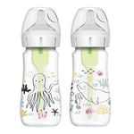 Dr. Brown's Options anti-coliques à flux naturel+ Bouteille à large cou 2x9oz Bouteilles