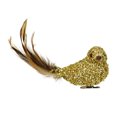 thumbnail image 1 of Northlight Oiseau à Sequins avec Queue de Plume Ornement de Noël avec Clip - 6.5 Pouces - Or, 1 of 5