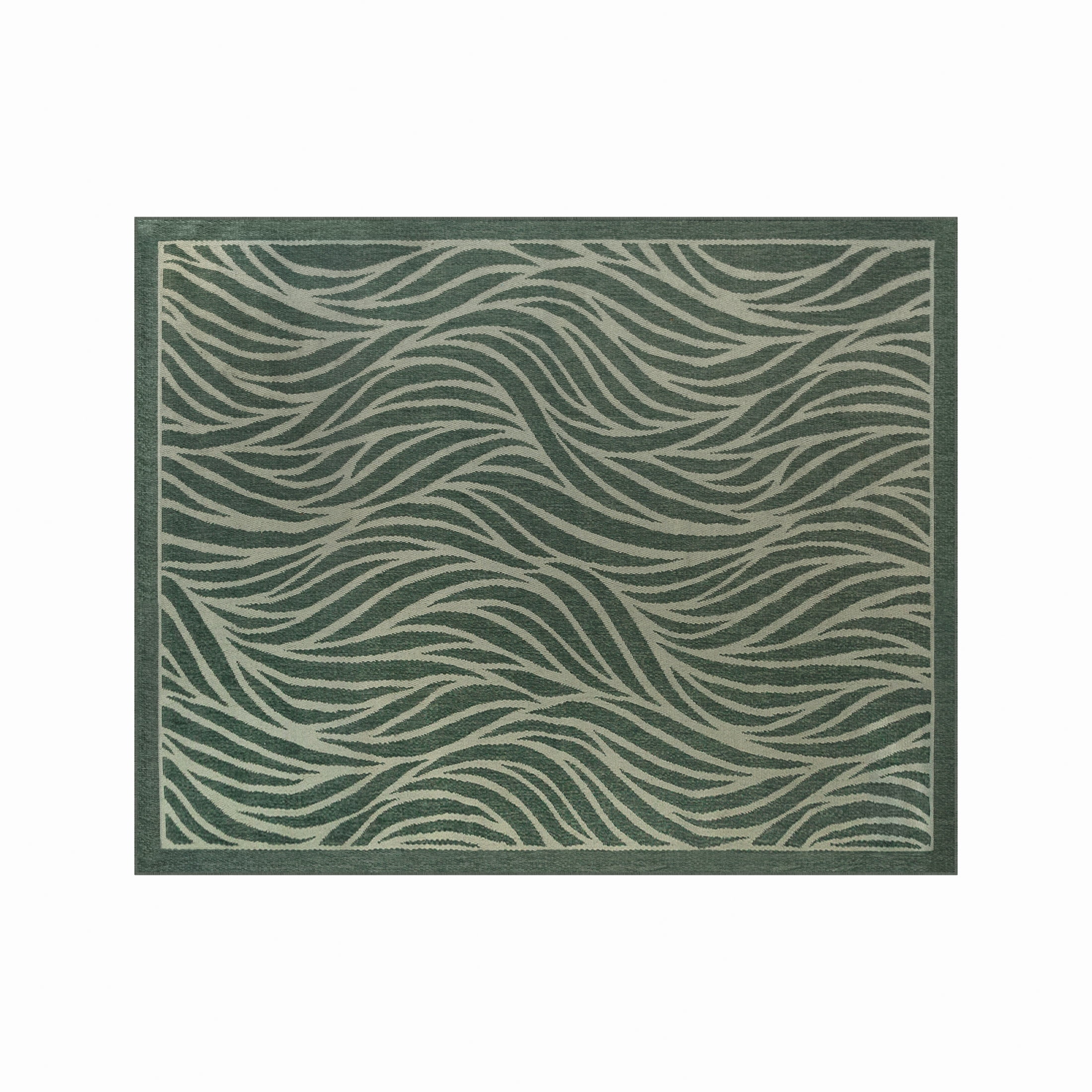 HOMETRENDS 8 ft. x 10 ft. Sage and Tan Flatweave Outdoor Rug, Grassland