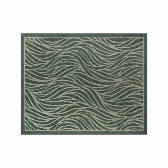 Tapis extérieur à tissage plat sauge et havane 244&nbsp;cm x 305&nbsp;cm HOMETRENDS, prairie