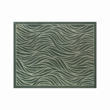 HOMETRENDS 8 ft. x 10 ft. Sage and Tan Flatweave Outdoor Rug, Grassland